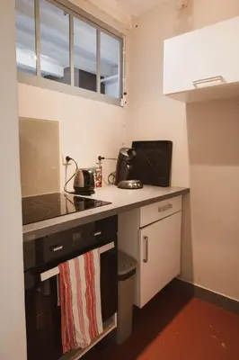 Cuisine ou kitchenette dans l'établissement La Foutelaie
