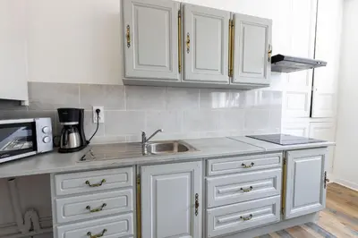 Cuisine ou kitchenette dans l'établissement Le Grand Bilobou