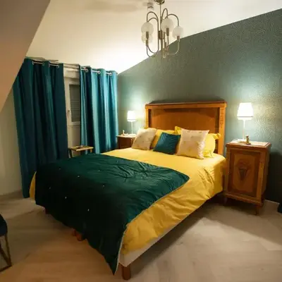 Chambre art deco Gatsby dans maison d'hote 