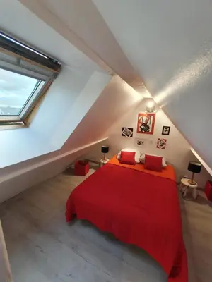 Un ou plusieurs lits dans un hébergement de l'établissement Grand gîte Touraine 300m2