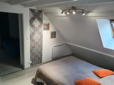 Un ou plusieurs lits dans un hébergement de l'établissement Grand gîte Touraine 300m2