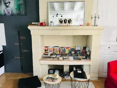 Cuisine ou kitchenette dans l'établissement Gîte Au Boom Coeur - petit déjeuner inclus - SPA en option