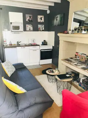Cuisine ou kitchenette dans l'établissement Gîte Au Boom Coeur - petit déjeuner inclus - SPA en option