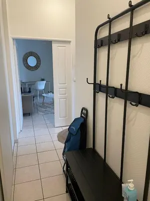Un ou plusieurs lits dans un hébergement de l'établissement Bel appartement spacieux et lumineux hyper centre Blois