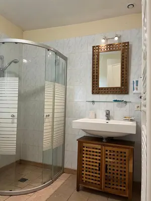 Salle de bains dans l'établissement Manoir de Valette