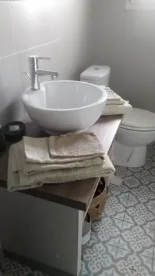 Salle de bains dans l'établissement Chambre d hotes la Barrière