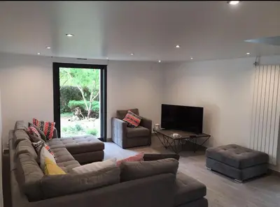 Coin salon dans l'établissement Maison tout confort en Touraine 4 chambres