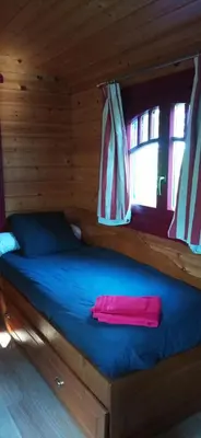 Un ou plusieurs lits dans un hébergement de l'établissement AU NID DOUILLET DE LA FERME CHAUVET