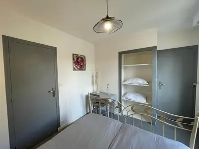 Un ou plusieurs lits dans un hébergement de l'établissement Grand appartement en vallée de la loire