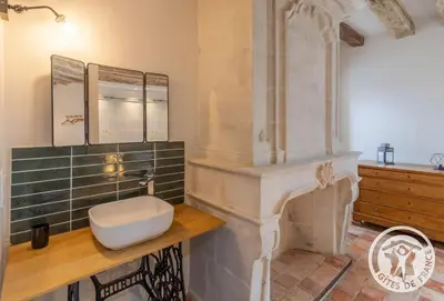 Salle de bains dans l'établissement Gîte Apolize