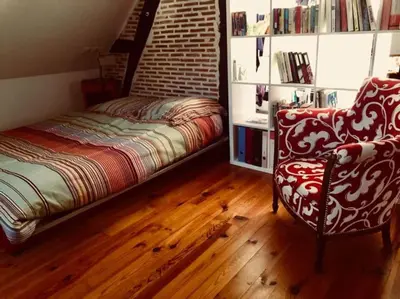 Un ou plusieurs lits dans un hébergement de l'établissement Superbe maison de caractère, de 1 à 9 couchages