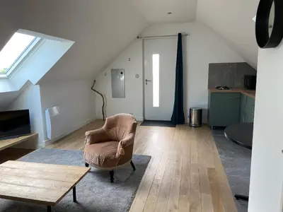 Coin salon dans l'établissement Appartement à l'étage de notre maison