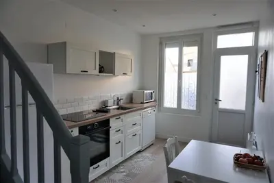 Cuisine ou kitchenette dans l'établissement Les Beaux Jours, Tours, le Duplex