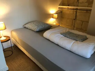 Un ou plusieurs lits dans un hébergement de l'établissement La Scellerie, le charme au cœur de Tours