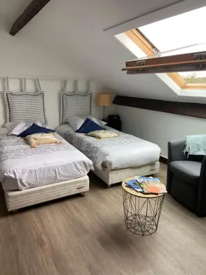 Un ou plusieurs lits dans un hébergement de l'établissement Joli studio centre-ville Vendôme