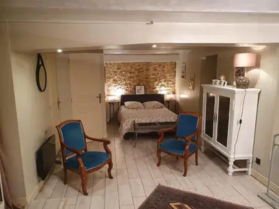 Coin salon dans l'établissement la Villa Mancelle
