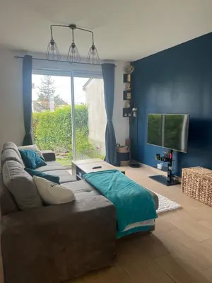 Coin salon dans l'établissement Maison familiale, quartier calme