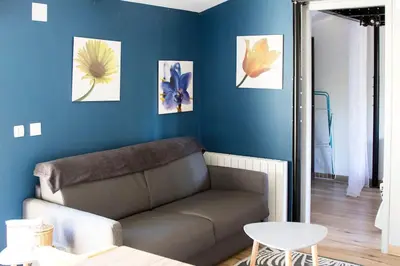 Coin salon dans l'établissement La maisonnette de Joséphine
