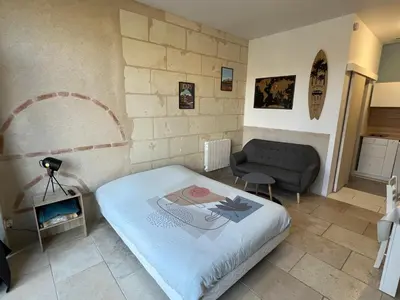 Un ou plusieurs lits dans un hébergement de l'établissement Guest House de Céline et Benoît