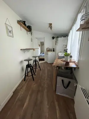 Cuisine ou kitchenette dans l'établissement Le petit abri de la Garenne - Séjour cosy à Blois