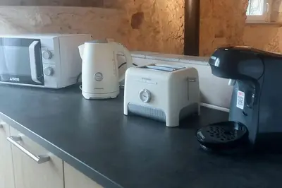 Cuisine ou kitchenette dans l'établissement Troglo entre Caves et Châteaux