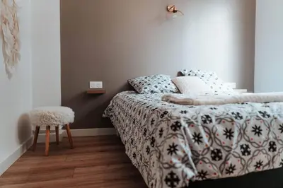 Un ou plusieurs lits dans un hébergement de l'établissement Le petit rempart - Appt lumineux 2pers au coeur de Blois