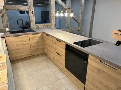 Cuisine ou kitchenette dans l'établissement Gîte « Les Basse des Grouets »