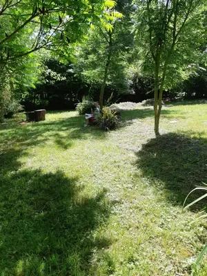 Jardin de l'établissement Cabane avec plan d'eau privatif