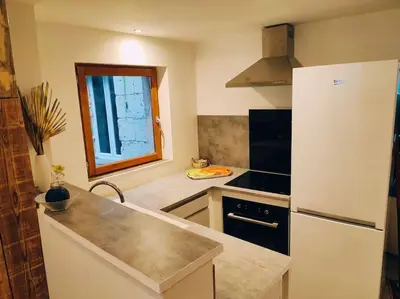 Cuisine ou kitchenette dans l'établissement Maison chaleureuse située à Saumur