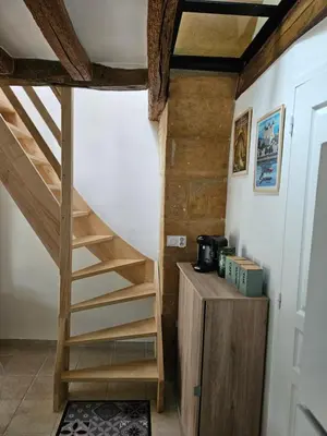 Cuisine ou kitchenette dans l'établissement Maison 2-3 pers semi-troglodyte Angers-Saumur
