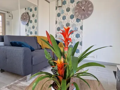 Coin salon dans l'établissement Havre de Paix - Maisonnette Charmante avec Extérieur Privé