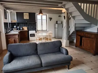 Cuisine ou kitchenette dans l'établissement Maison a la campagne