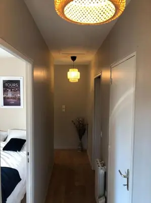 Un ou plusieurs lits dans un hébergement de l'établissement Maison tourangelle au coeur du vignoble Loire Valley