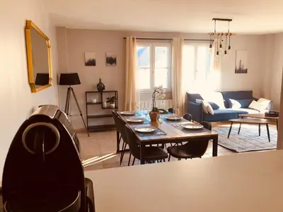 Coin salon dans l'établissement Maison tourangelle au coeur du vignoble Loire Valley