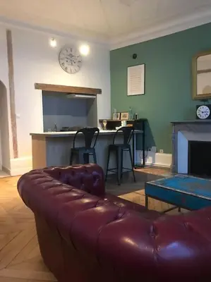 Cuisine ou kitchenette dans l'établissement Nid douillet bord de Loire