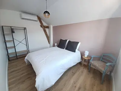 Un ou plusieurs lits dans un hébergement de l'établissement Rêve de Loire gîte au calme au pied des châteaux de la Loire