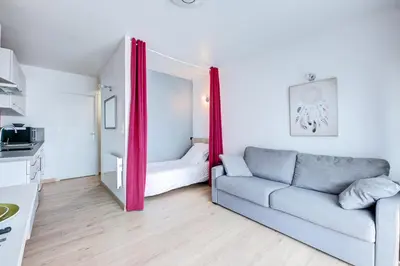 Cuisine ou kitchenette dans l'établissement Studio Grammont 4