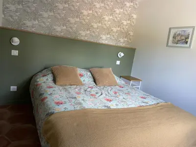 Un ou plusieurs lits dans un hébergement de l'établissement Gîte au bord du Cher 