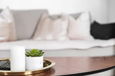 Coin salon dans l'établissement Appartement lumineux 2 chambres Coeur de Tours