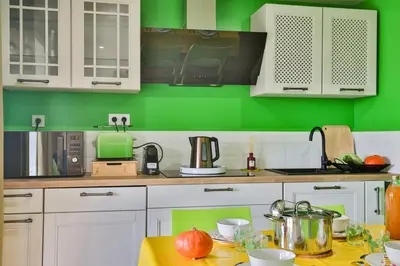 Cuisine ou kitchenette dans l'établissement Chalet Campagne Les Belles Ouvrières