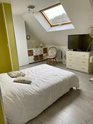 Télévision ou salle de divertissement dans l'établissement Chambre chez particulier