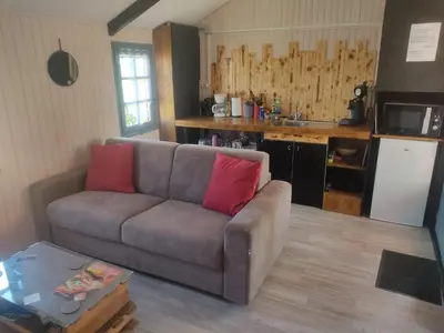 Cuisine ou kitchenette dans l'établissement Chalet de l'amitié