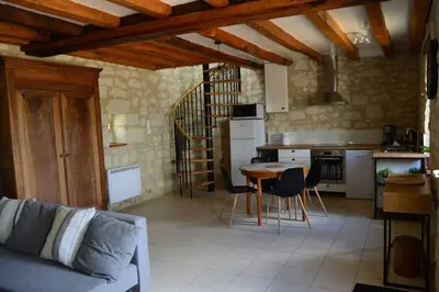 Cuisine ou kitchenette dans l'établissement La Grange de l'Olive