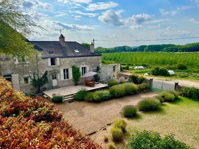 Jardin de l'établissement Villa de charme tourangelle