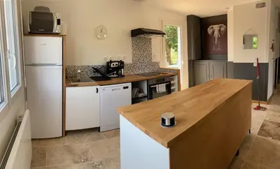 Cuisine ou kitchenette dans l'établissement Le Petit Saule - Gîte entre Beauval et Chenonceau