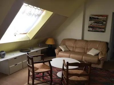 Coin salon dans l'établissement Maison familiale au cœur d'une forêt centenaire avec piscine et proche du Zoo de la Flèche - FR-1-410-395