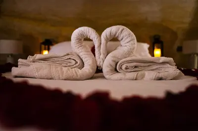 Plan de l'établissement La falaise perdue, Suite troglodyte & spa privé