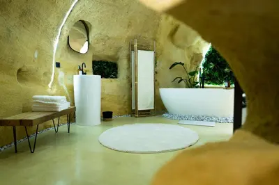 Plan de l'établissement La falaise perdue, Suite troglodyte & spa privé